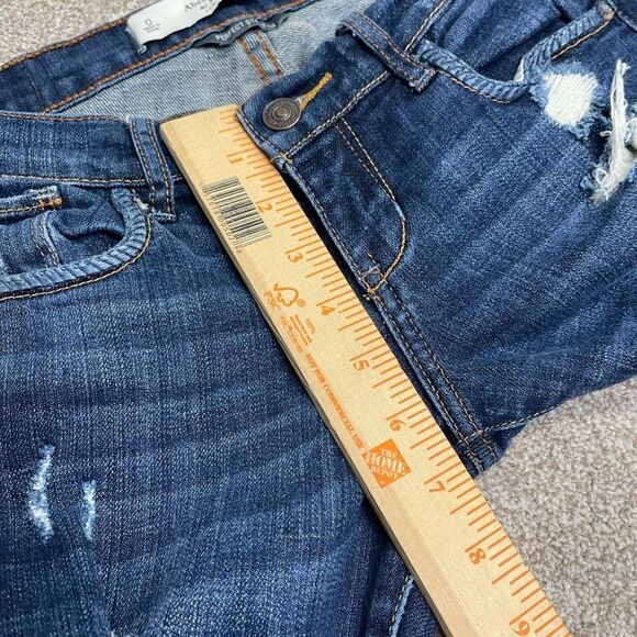 Abercrombie & Fitch womens distress skinny jeans sz 0 25x31 blue jeans denim - Picture 7 of 12